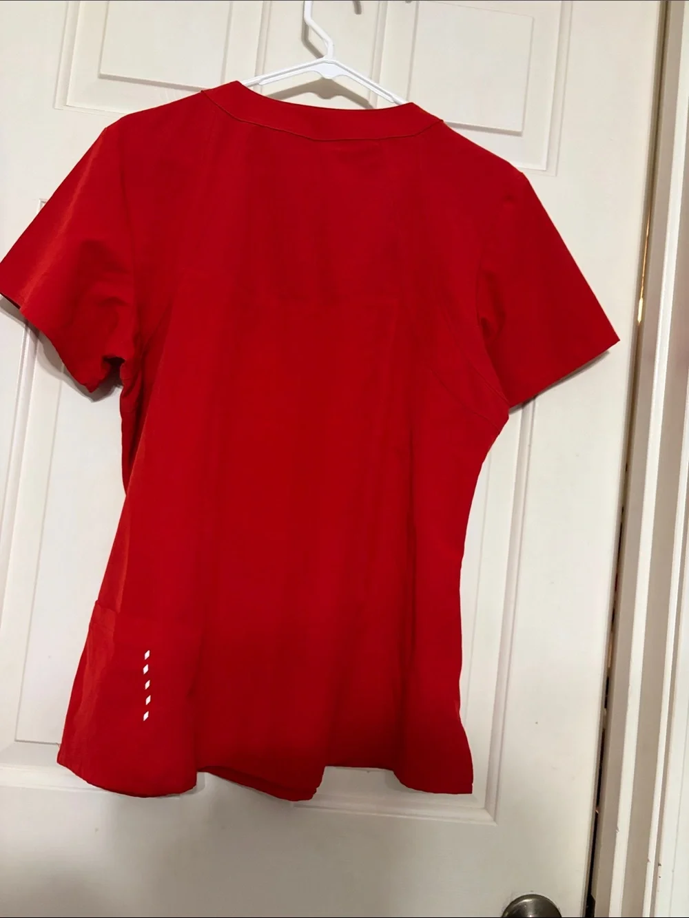 Barco Uniforms Women's Red Short Sleeve V-Neck Scrub Top